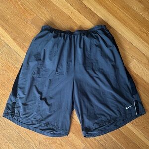 Nike Men’s Gray Athletic Shorts with Black Accents